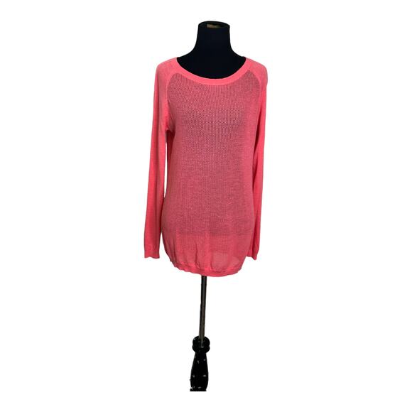 Laundry by Shelly Segal melon open knit summer sweater size Small - Picture 10 of 10